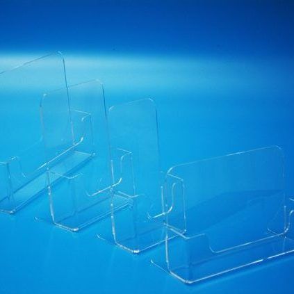 Free standing, counter top clear acrylic brochure holders in a range of sizes
