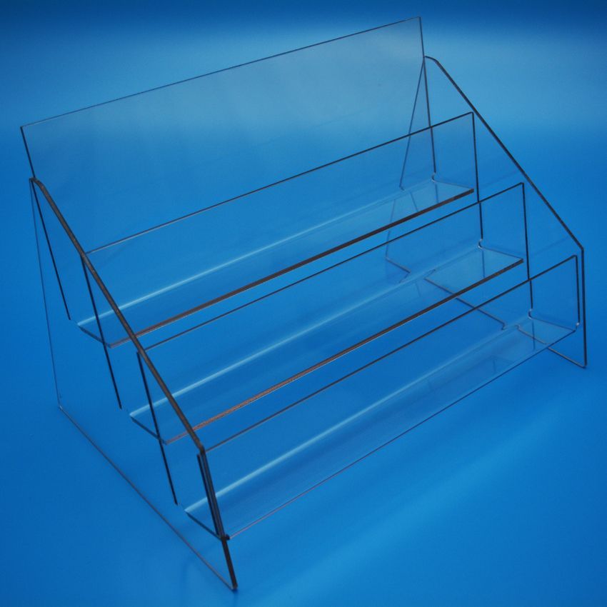 3-tier card display stand, empty