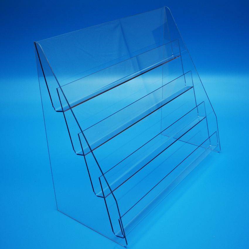 4-tier greeting card display stand, empty