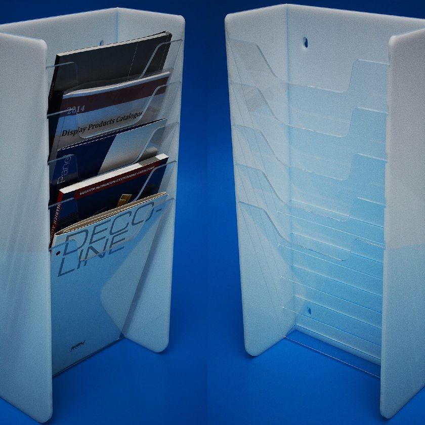 File and chart holder manufactured to hold catalogues and files