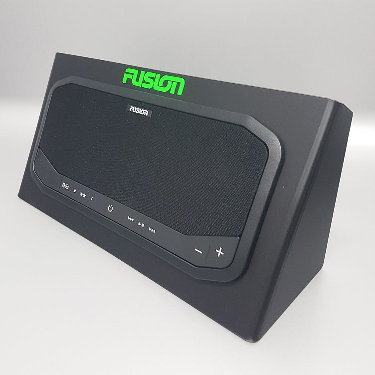 Black acrylic speaker housing for display purposes