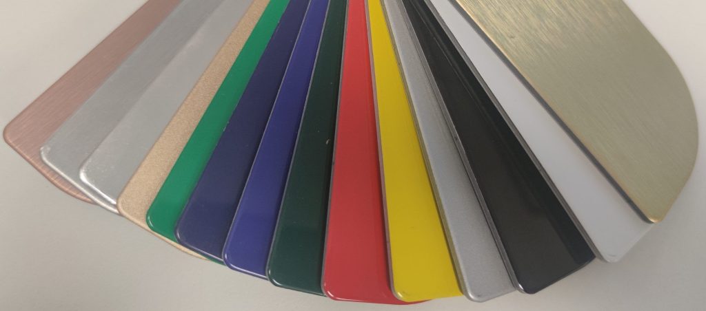 ACM Sample swatches of ACM colour options