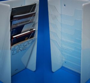 File & Chart Holders File and chart holder manufactured to hold catalogues and files