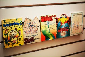 Slatwall card display pocket manufactured in PET-G and available in a range of sizes.
