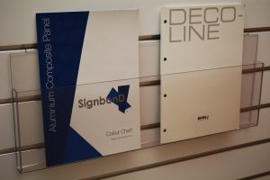Slatwall card display pocket manufactured in PET-G and available in a range of sizes.