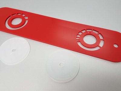 Acrylic panels and inserts cut with precision using a CNC machine