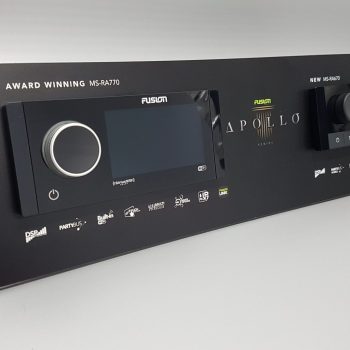 Black acrylic stereo/sound system housing