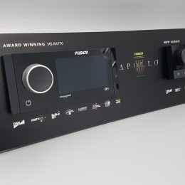 Black acrylic stereo/sound system housing