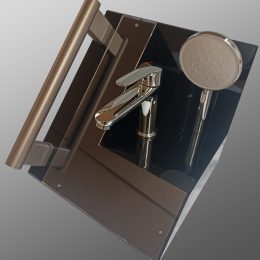 acrylic display units designed to display tapware samples