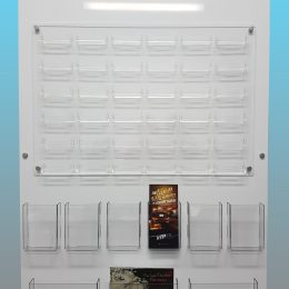 Business Card and Pamphlet wall Display with removable pockets