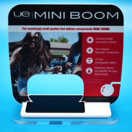 Speaker display stand manufactured in acrylic