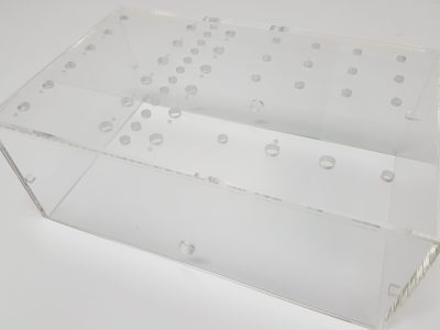 Example of drilling options and hole sizes available for CNC machining