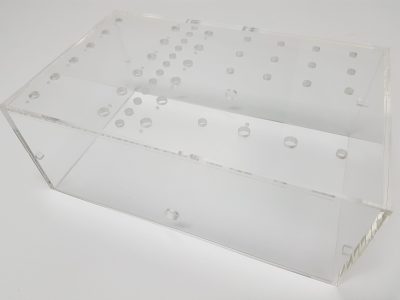 Example of drilling options and hole sizes available for CNC machining