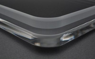 3mm radius finish cut from CNC, as cut and flame polished edge finishes