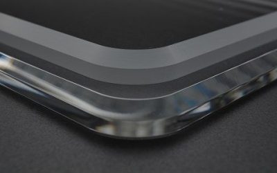 Bevelled edge cut from CNC, as cut and flame polished edge finishes