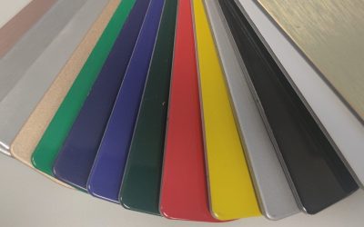 Sample swatches of ACM colour options