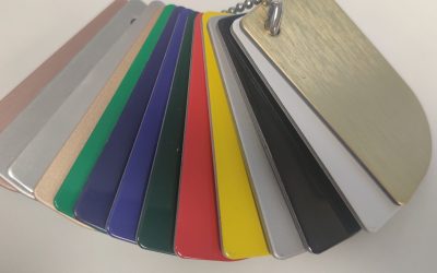 Sample swatches of ACM colour options