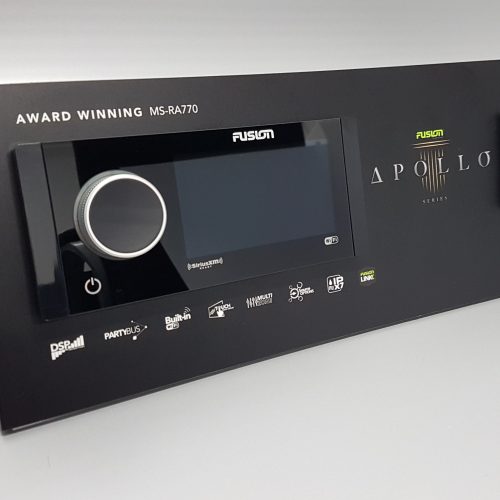 Interactive black acrylic display stand designed to house head decks