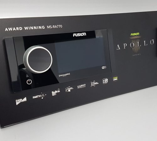 Interactive black acrylic display stand designed to house head decks
